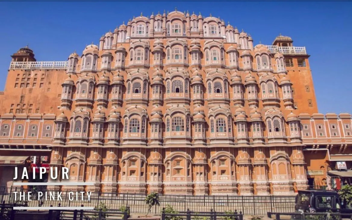 Jaipur Pink City Rajasthan with traditional palaces and architecture
